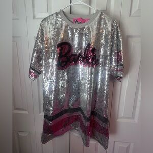 NWT Forever 21 Barbie sequin shirt dress